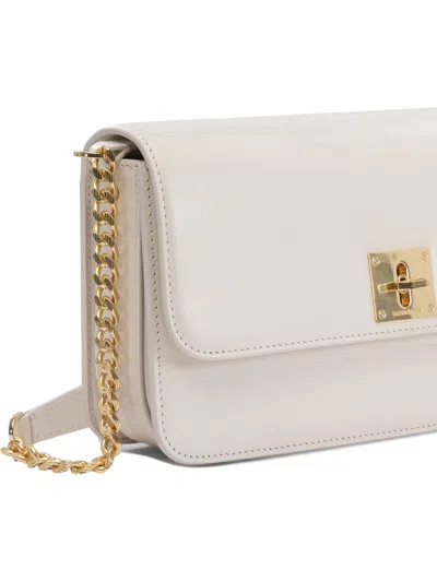 Golden Goose Gioia Flap Leather Shoulder Bag In White