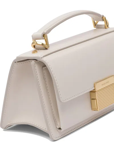 Golden Goose Deluxe Brand Structured Handbag With Gold-tone Clasp And Detachable Strap In White