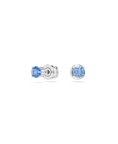 Swarovski Stilla Attract Stud Earrings In Blue
