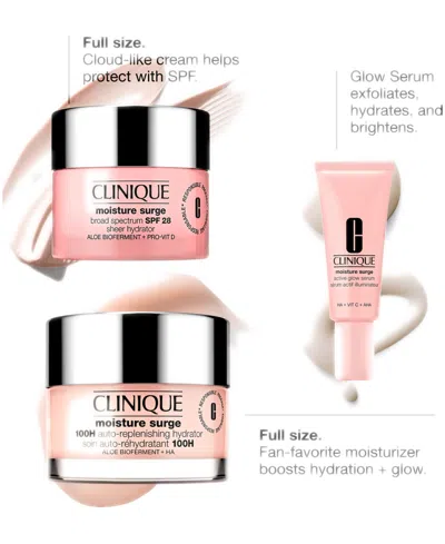 Clinique 4-pc. Glow From Am To Pm Moisture Surge Skincare Set In Transparent