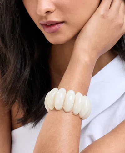 Inc International Concepts Plastic Shell Stretch Bracelet, Exclusively At Macy's In Yellow