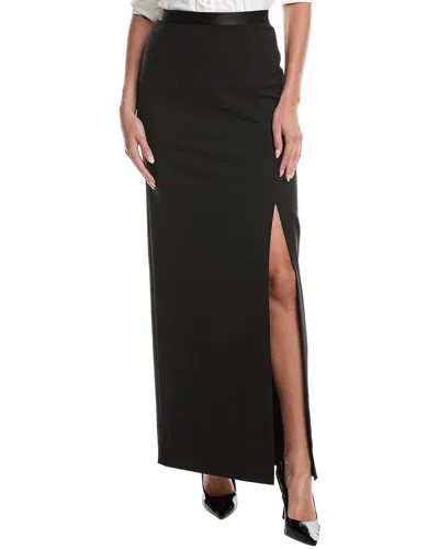 St John St. John Stretch Wool-blend Skirt In Black