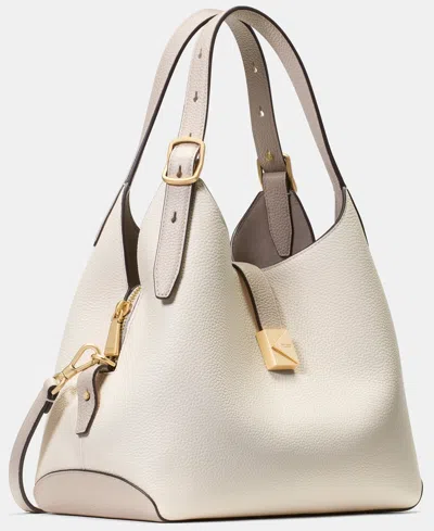 Kate Spade Deco Medium Pebbled Leather Crossbody Tote Bag In Neutral