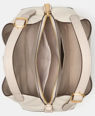 Kate Spade Deco Medium Pebbled Leather Crossbody Tote Bag In Neutral