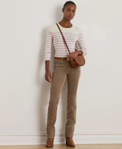 Ralph Lauren Women's Striped Cotton Long-sleeve Tee In White