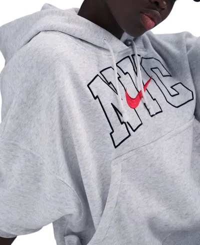 Nike Sportswear Women's Phoenix Fleece Over-oversized Pullover Hoodie In Gray