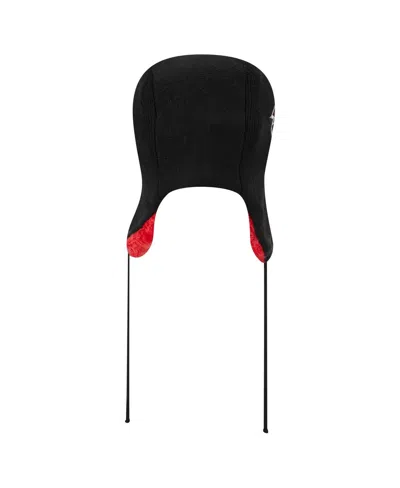 New Era Men's Black Atlanta Falcons Helmet Head Trapper Knit Hat In Black