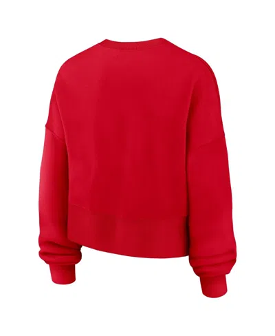 Nike Red Georgia Bulldogs Oversized Phoenix Arch Pullover Sweatshirt In Red