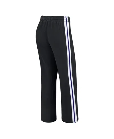 Wear By Erin Andrews Women's Black Baltimore Ravens Color-block Straight Leg Pants In Black