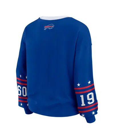 Wear By Erin Andrews Women's Royal Buffalo Bills Plus Size Sport Long-sleeve T-shirt In Blue