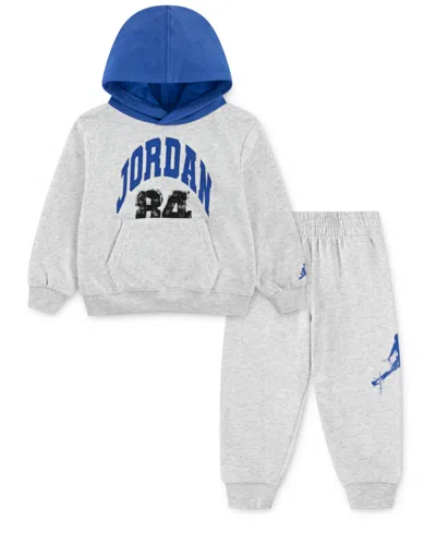 Jordan Baby Boys 2-piece Jumpman Fleece Hoodie And Pants Set In Gray