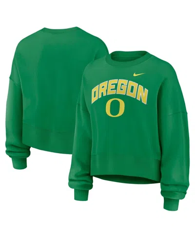 Nike Oregon Phoenix Arch  Women's College Pullover Crew In Green