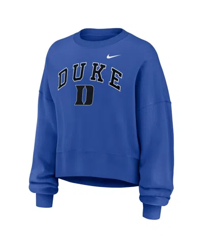 Nike Duke Phoenix Arch  Women's College Pullover Crew In Blue