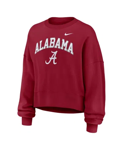 Nike Alabama Phoenix Arch  Women's College Pullover Crew In Red