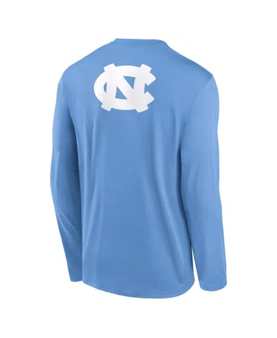 Jordan Men's Light Blue North Carolina Tar Heels Primetime Campus 2-hit Legend Dri-fit Long Sleeve T-shirt In Blue