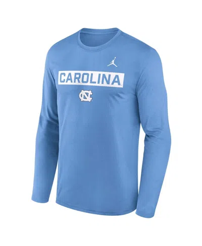 Jordan Men's Light Blue North Carolina Tar Heels Primetime Campus 2-hit Legend Dri-fit Long Sleeve T-shirt In Blue