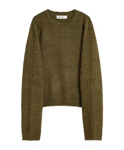 Our Legacy True Roundneck Wool And Silk Sweater In Green