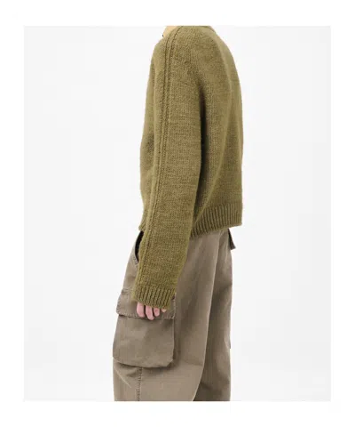 Our Legacy True Roundneck Wool And Silk Sweater In Green