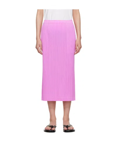 Issey Miyake Pink May Loop Bottoms Midi Skirt In Pink