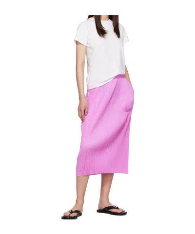 Issey Miyake Pink May Loop Bottoms Midi Skirt In Pink