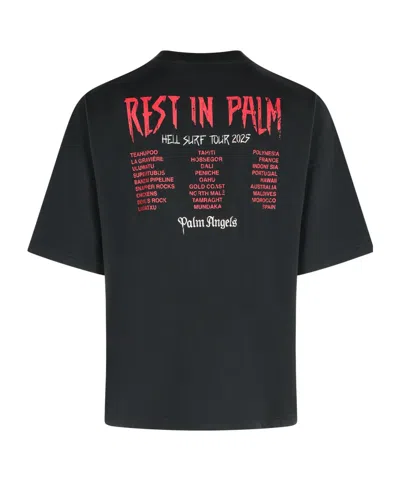 Palm Angels Rest In Palm Loose T-shirt In Black