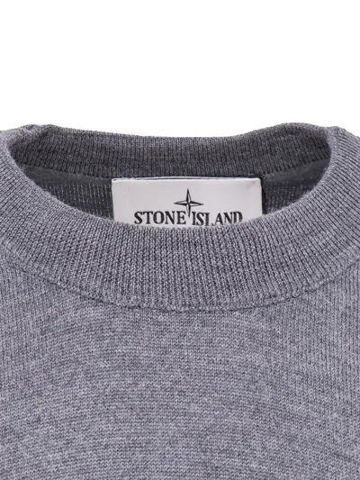 Stone Island Certified Virgin Wool Sweater In Gray