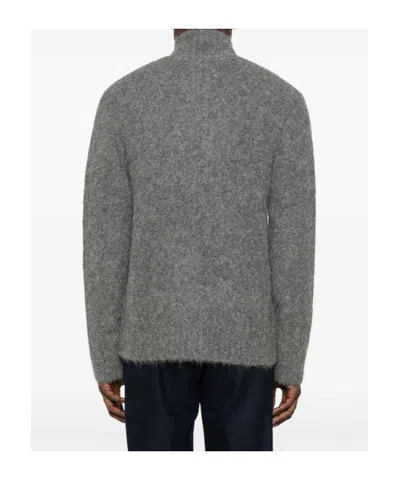 Samsoe & Samsoe Zipper Long-sleeved Sweater In Gray
