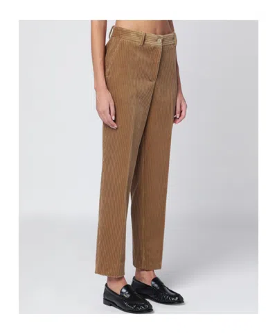 P.a.r.o.s.h . Camel-coloured Corduroy Trousers In Brown