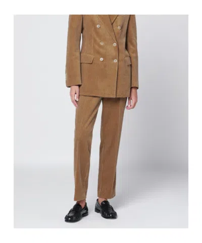 P.a.r.o.s.h . Camel-coloured Corduroy Trousers In Brown