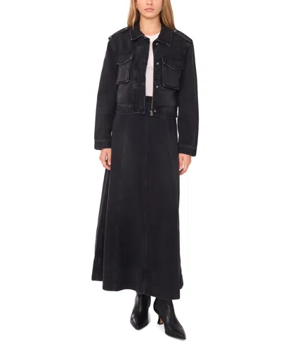 1.state Denim Jacket In Black