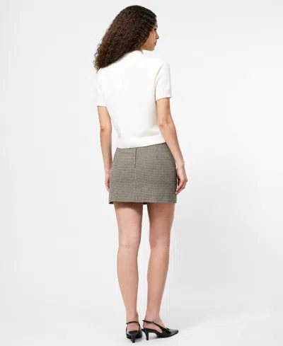 French Connection Vhari Knit Mock Neck Top In White