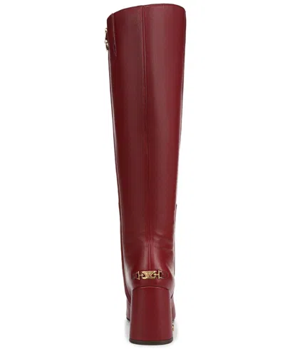 Circus Ny By Sam Edelman Women's Billie Wide-calf Knee-high Block-heel Dress Boots In Red
