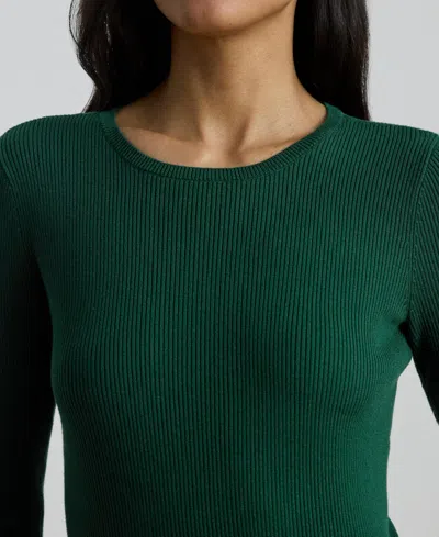 Ralph Lauren Cotton-blend Long-sleeve Top In Green