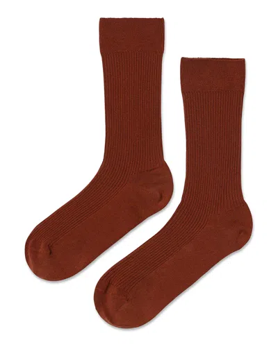 Jenni Kayne Classic Crew Sock In Brown
