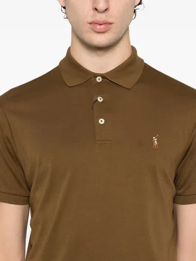 Polo Ralph Lauren Classic Fit Soft Cotton Polo Shirt In Brown
