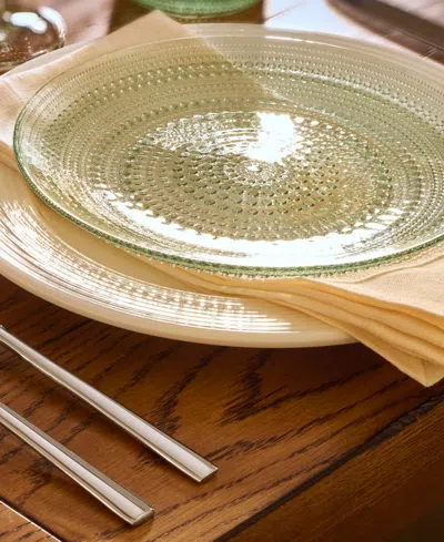 Fortessa Set Of 4 Jupiter Glass Green Salad Plates In Green