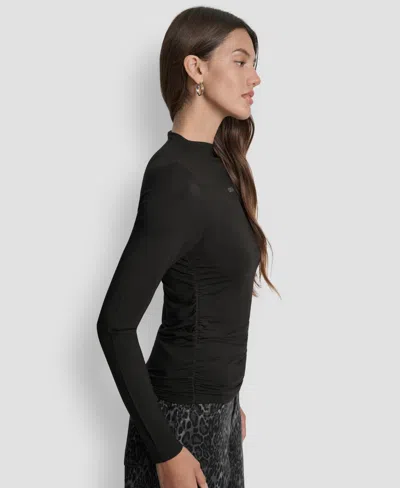 Dkny Jeans Mid Rise Relaxed Jeans In Black