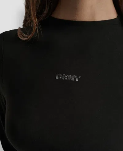 Dkny Jeans Mid Rise Relaxed Jeans In Black