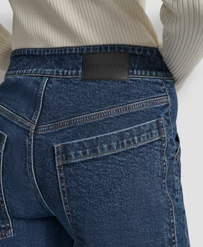 Dkny Jeans Women's High-rise Wide Leg Jeans In Blue