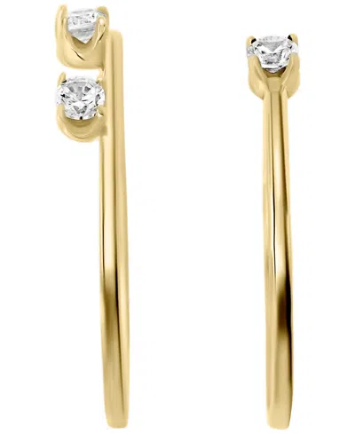 Macy's 2-piece Cubic Zirconia Stackable Ring Set (0.48 Ct. T.w.) In Gold Over Sterling Silver In Gold