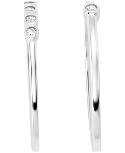 Macy's 2-piece Cubic Zirconia Stackable Ring Set (0.17 Ct. T.w.) In Sterling Silver In White