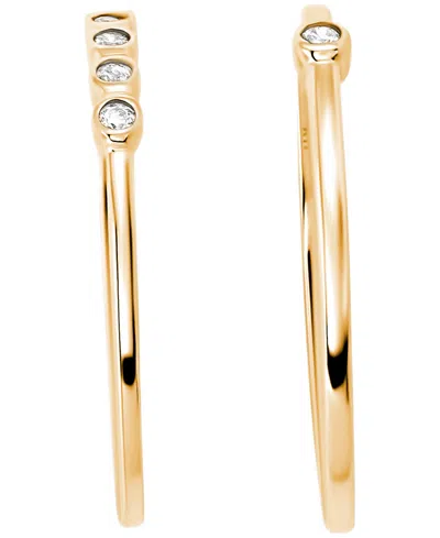 Macy's 2-piece Cubic Zirconia Stackable Ring Set (0.17 Ct. T.w.) In Gold Over Sterling Silver In Gold