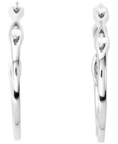 Macy's 2-piece Cubic Zirconia Stackable Ring Set (0.15 Ct. T.w.) In Sterling Silver In Metallic