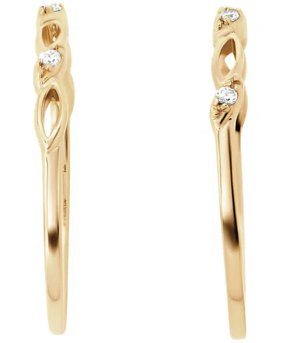 Macy's 2-piece Cubic Zirconia Marquise Stackable Ring Set (0.12 Ct. T.w.) In Gold Over Sterling Silver In Gold