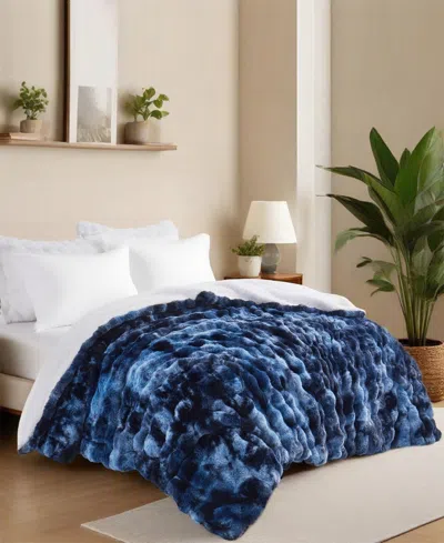 Unikome Faux Fur Reversible Comforter, King In Multi