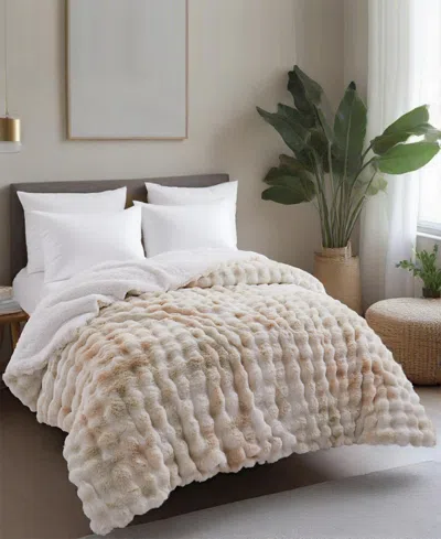 Unikome Faux Fur Reversible Comforter In Multi