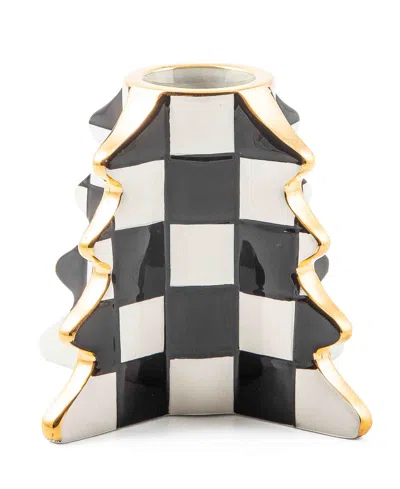 Mackenzie-childs Check Tree Candle Holders, Set Of 2 In Multi