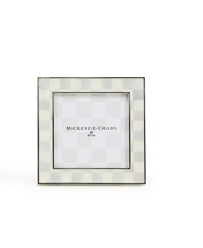 Mackenzie-childs Sterling Check Silver Plated Frames, Set Of 2 In Multi