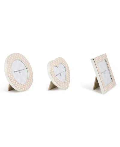 Mackenzie-childs Mackenzie Childs Set Of Three Celebrate Rosy Assorted Frames In Multi