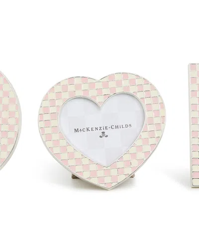 Mackenzie-childs Mackenzie Childs Set Of Three Celebrate Rosy Assorted Frames In Multi